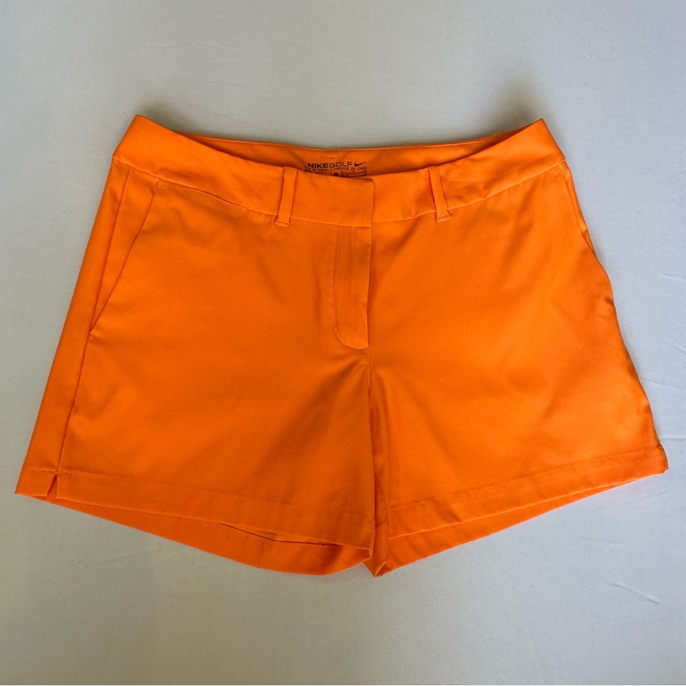 Nike Golf Orange Athletic Dri Fit Shorts Vibrant Summer Essential size 6